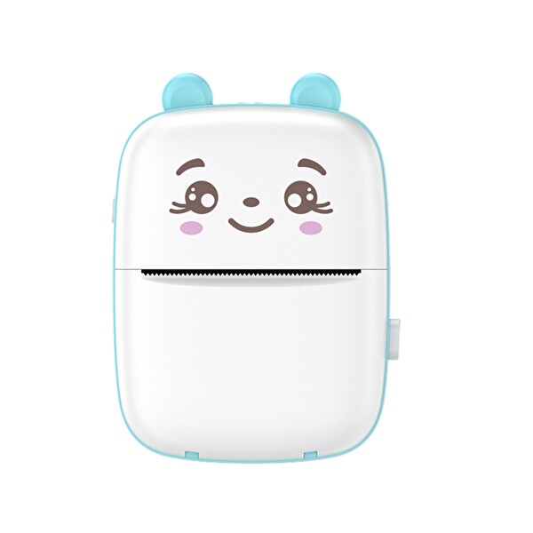 Çeşithane A9C Taşınabilir Termal Yazıcı Bluetooth Bağlantılı Mürekkepsiz Mini Printer Fotoğraf ve Etiket Baskı Cihazı Mavi