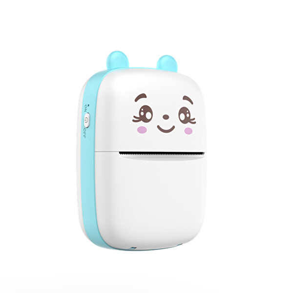 Çeşithane A9C Taşınabilir Termal Yazıcı Bluetooth Bağlantılı Mürekkepsiz Mini Printer Fotoğraf ve Etiket Baskı Cihazı Mavi