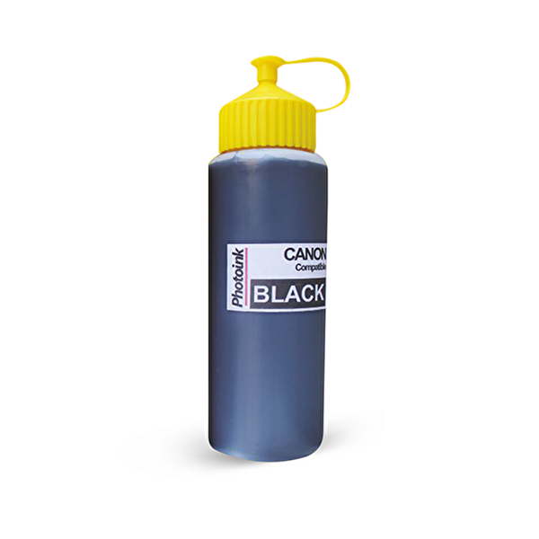 Photoink Canon Yazıcılar İçin Uyumlu 500 ML Siyah Mürekkep