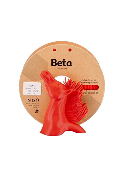 Beta PLA+ Kiss Red 1.75 MM 3D Yazıcı Filamenti Kırmızı