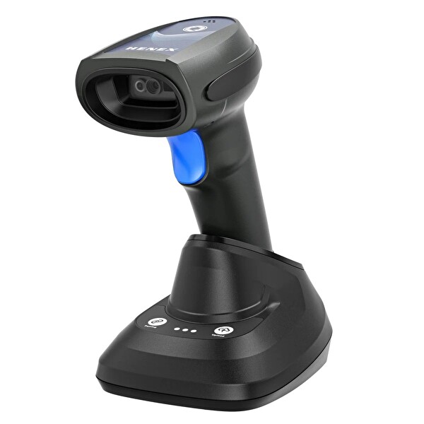 Henex HC5208RC 2D Kablosuz Barkod Okuyucu 1.0 MP - 2.4G - Cardle BT HID - BLE - 3'ü 1 Arada - USB Dongle