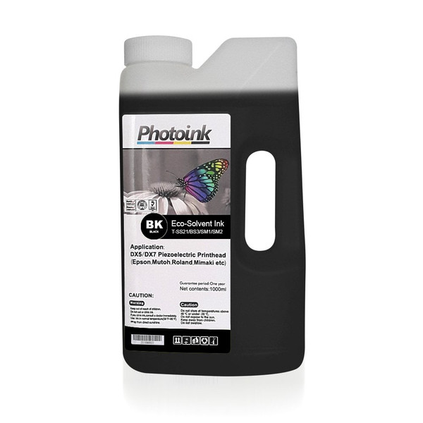 Inktec Epson DX5 DX7 5113 Uyumlu Siyah Eco Solvent Mürekkep 1 Litre T-ERF