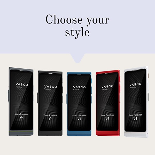 Vasco V4 Dil Tercüman Cihazı - 108 Dil - Wi-Fi Olmadan Ücretsiz - Kobalt Mavisi