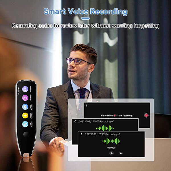 Berlanche Vormor X5 Pro Çeviri Kalem Tarayıcı 112 Dil Tercüman Cihazı