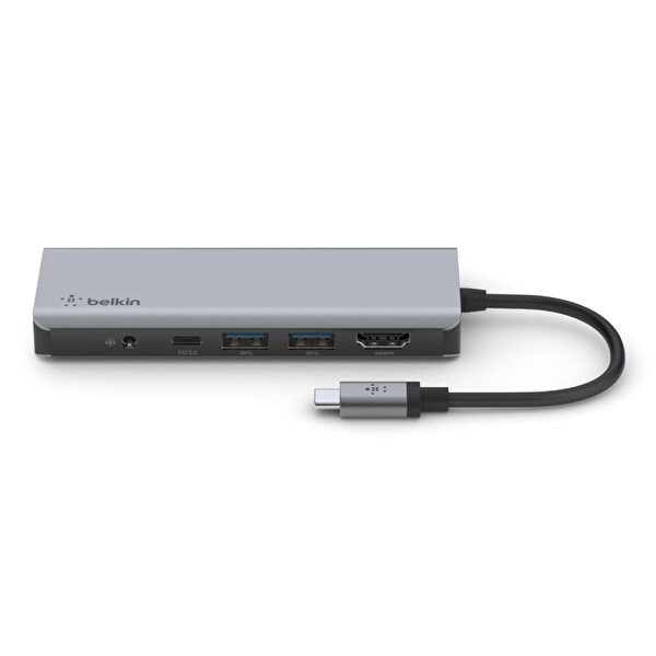 Belkin AVC009BTSGY USB-C 7 In 1 Multiport Çoklayıcı Adaptör