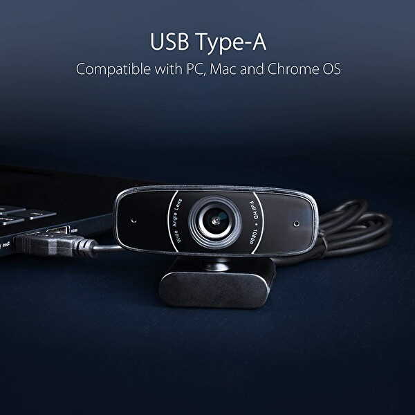 Asus C3 Mikrofonlu USB Full HD 1080 P 30 Fps Webcam