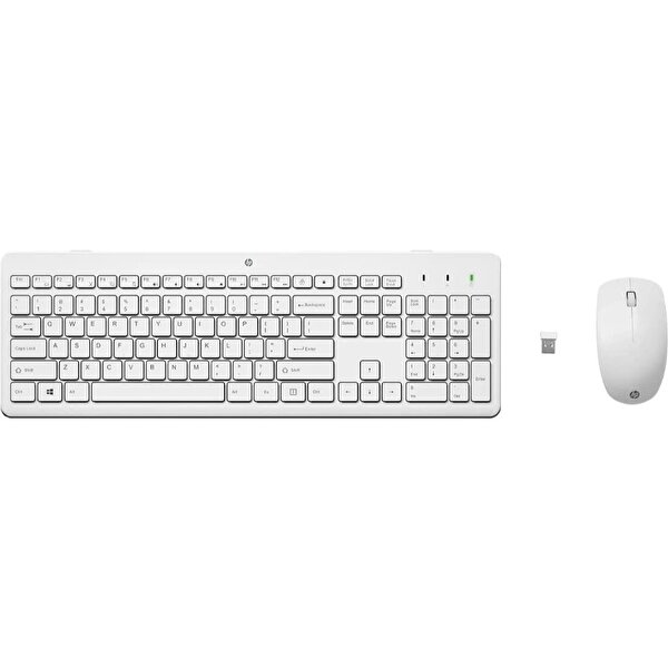 HP 230 3L1F0AA Beyaz Kablosuz İngilizce Klavye Mouse Seti