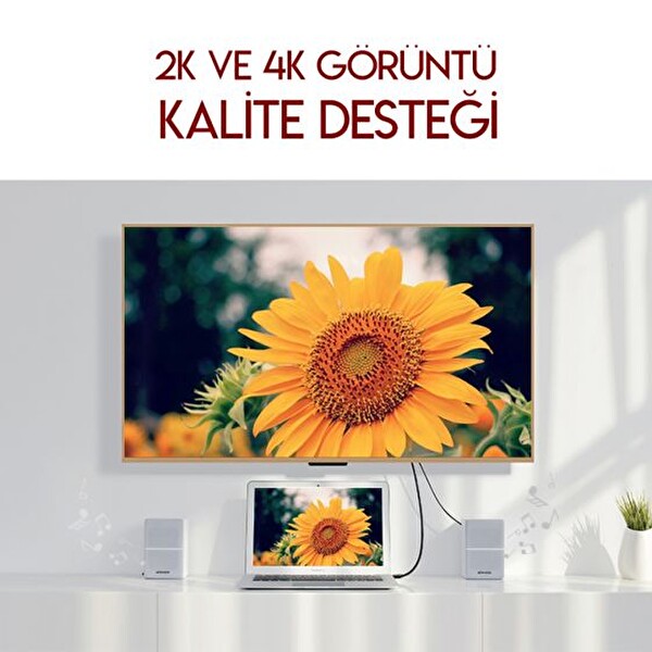 Ugreen 4K Mini DisplayPort HDMI 1.5 M Dönüştürücü Kablo 3