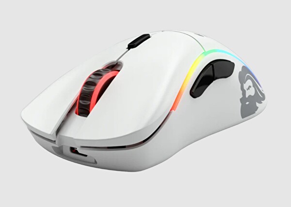 Glorious GLO-MS-DMW-MW Model D- Minus Orta/Küçük El RGB Mat Beyaz Oyuncu Kablosuz Mouse