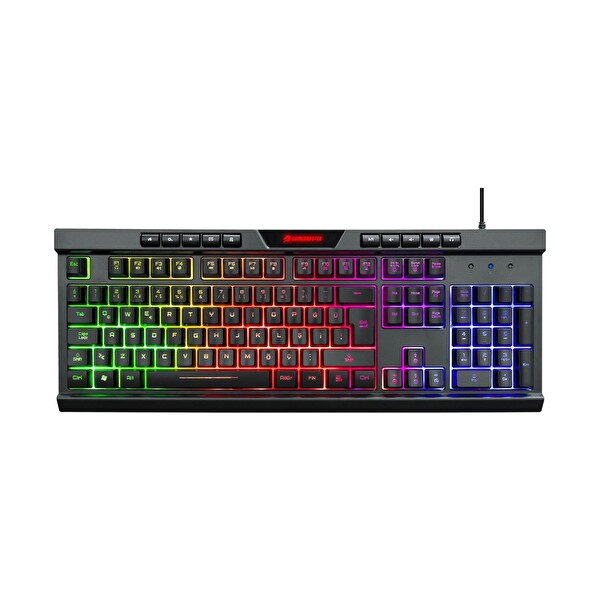 GameBooster GB-G69K Outlander Rainbow Aydınlatmalı Membrane Siyah Q Kablolu Oyun Klavyesi