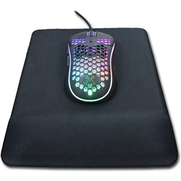 Lunatic LN-301 Kare Ergonomik Suya Dayanıklı Bileklikli Siyah Mouse Pad