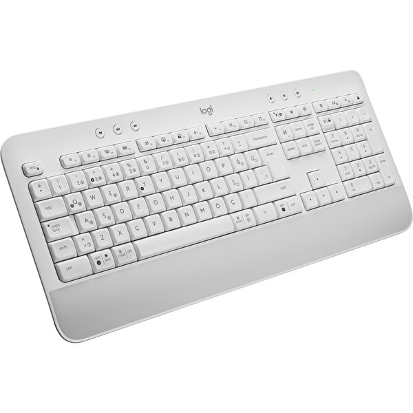 Logitech Signature K650 + M650 Bilek Destekli Kablosuz Beyaz Klavye ve Mouse Seti