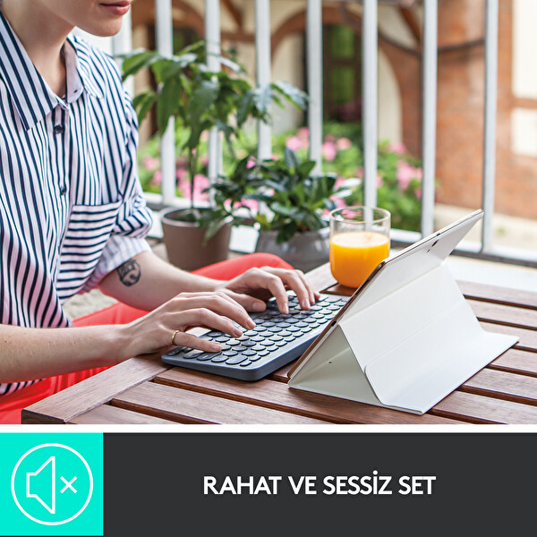 Logitech K380 Bluetooth Klavye 920-007586 + M350 Pebble Siyah Kablosuz Mouse 910-005718