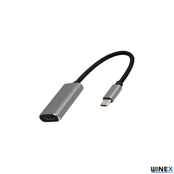 Winex Arsky Type-C To Hdtv 4K Ultra HDMI Gri Dönüştürücü