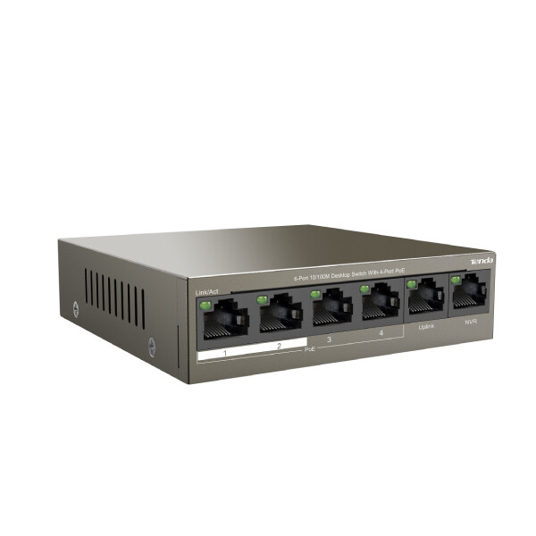 Tenda TEF1106P-4-63W 6 Port 10/100 Mbps Switch