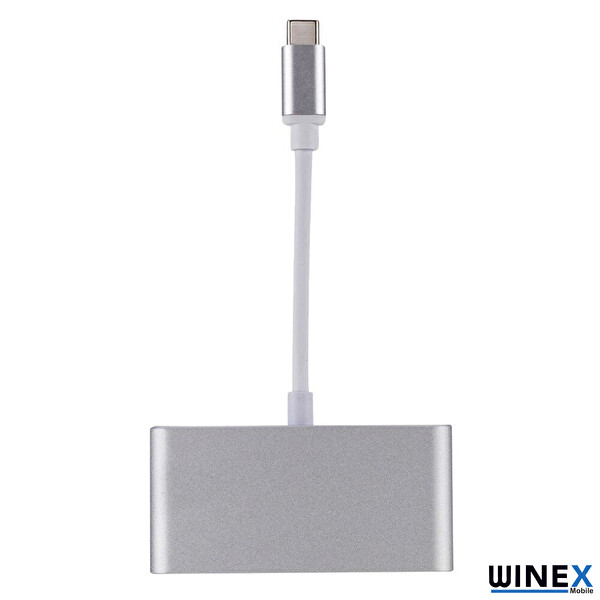 Winex 4in1 Port Hub 3xUSB-A Giriş 1 PD Giriş 100W Type-C USB Çoğaltıcı Adaptör