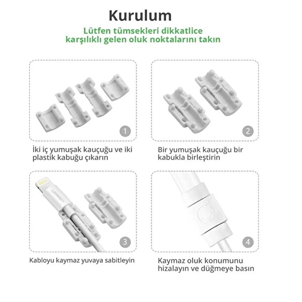 Ugreen 40705 iPhone Kablo Koruyucu