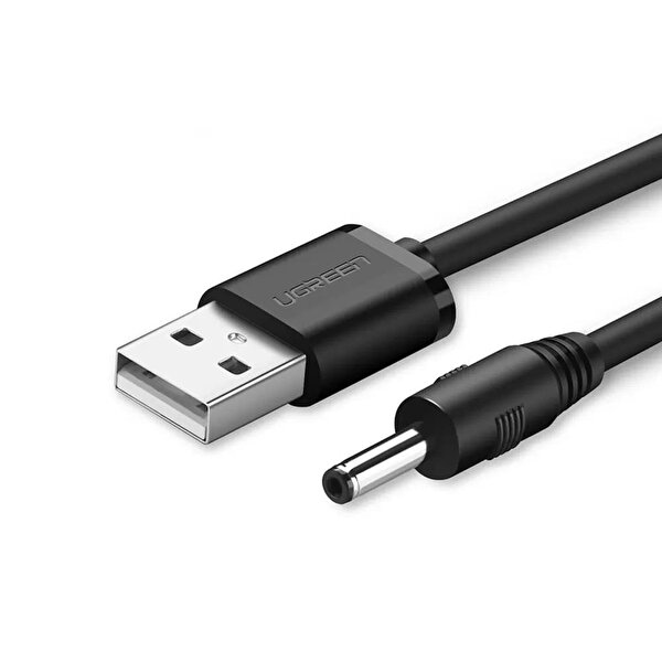 Ugreen Ugreen USB DC 5V 3.5 MM 1 M Siyah Güç Kablosu