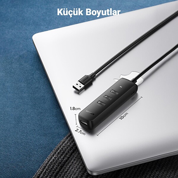 Ugreen 4 Portlu USB 3.0 25 CM Çoklayıcı Hub Adaptör