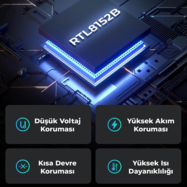 Bix BX22HB USB To USB 3.2 USB 2.0 RJ45 Dönüştürücü Adaptör