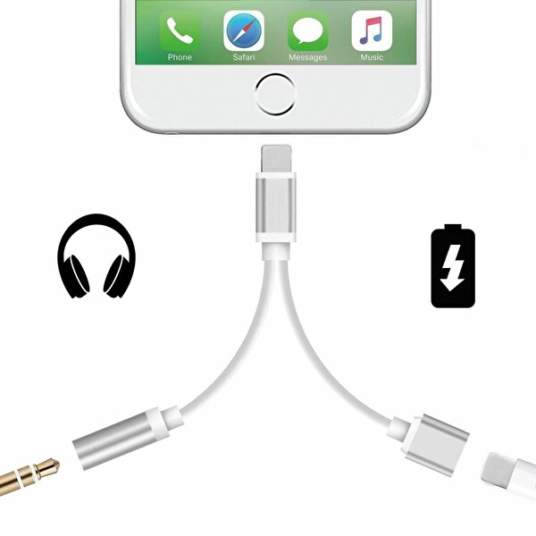 Codegen CDG-CNV51 Lightning - 3.5 MM Stereo Dönüştürücü Çoklayıcı Adaptör