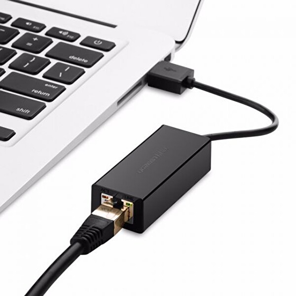 Ugreen 20256 USB 3.0 PC Mac Konsol Tv Box Siyah Ethernet Adaptörü