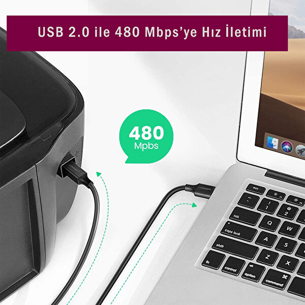 Ugreen 10350 USB To USB-B 1.5 M Tarayıcı Ve Yazıcı Kablosu