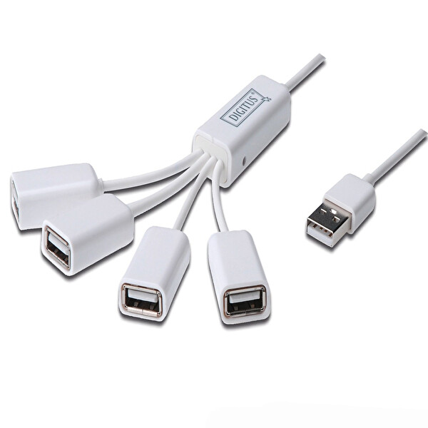 Digitus DA-70216 USB 2.0 4 Port Beyaz Çoklayıcı