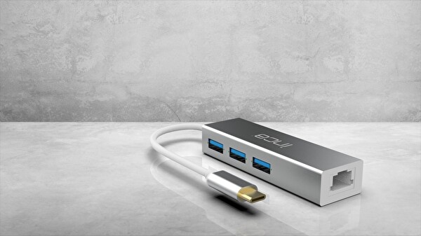 Inca ITPC-3T Type-c X 4 Port USB3.0 + Ethernet RJ45 Çoklayıcı