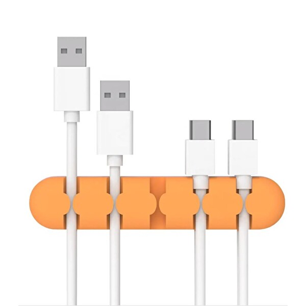 Orico CBS5-OR Yapışkanlı Turuncu Kablo Düzenleyici Organizer