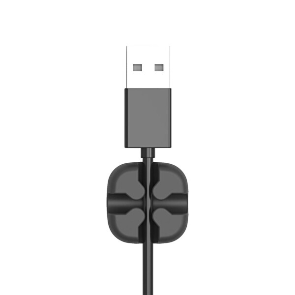 Orico CBSX-BK Masaüstü Silikon Kablo Klipsi Düzenleyici Siyah Organizer