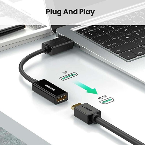 Ugreen 40363 Display Port To HDMI 4K Dönüştürücü Adaptör