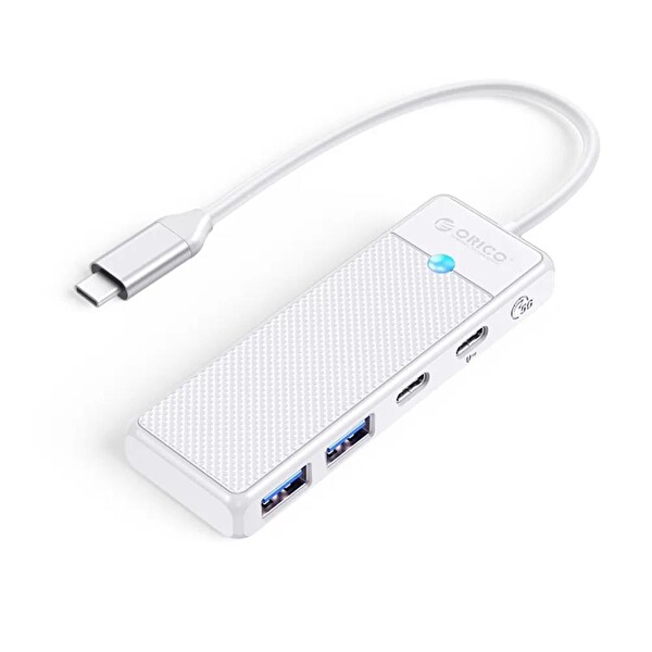 Orico PAPW2AC-C3-015-WH-EP 4 Portlu Type-C To USB 3.0 Type-C PD 100W Yüksek Hızlı 5 GBPS Beyaz Hub Çoklayıcı