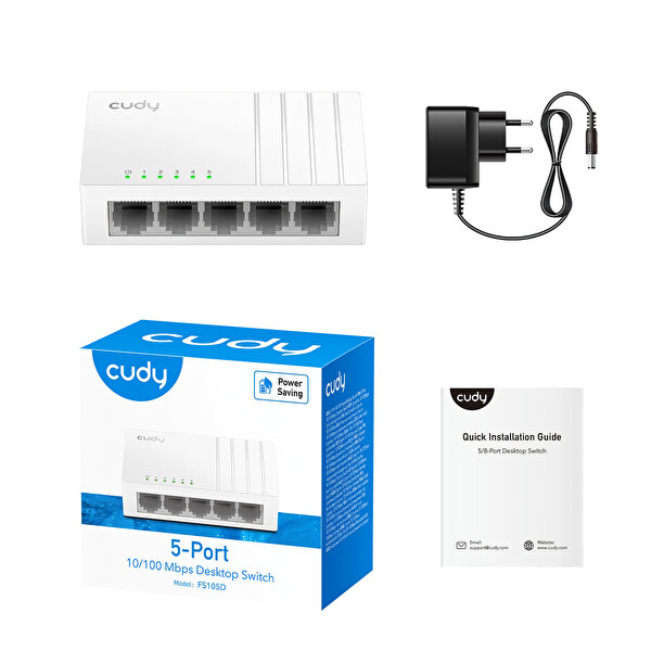 Cudy FS105D 10 100 Mbps 5 Port Megabit Switch