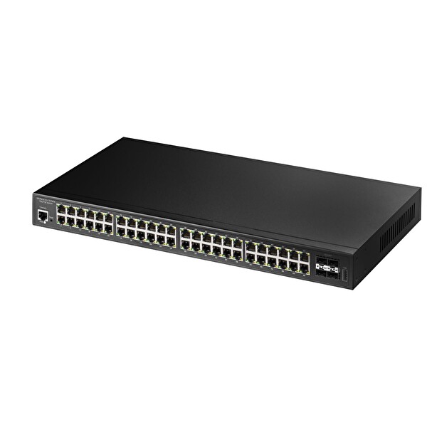 Cudy GS2048PS4 4 SFP+ 2 Consol 48 Port Base-T Gigabit L2 Yönetilebilir 720 W PoE++ Metal Rack Mount Switch