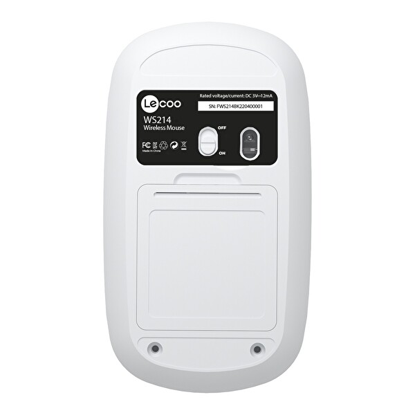 Lecoo WS214 1200 Dpi 4 Tuşlu Beyaz Kablosuz Mouse