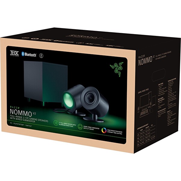 Razer Nommo V2 RZ05-04750100-R3G1 Thx Uzamsal Ses Siyah 2+1 Hoparlör