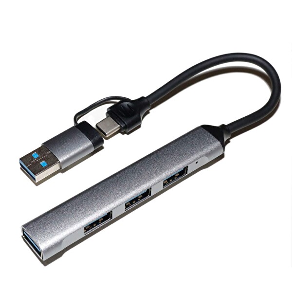 Technow Airsky 4 In 1 Type-C USB 3.0 4x USB 3.0 Çoklayıcı Çevirici