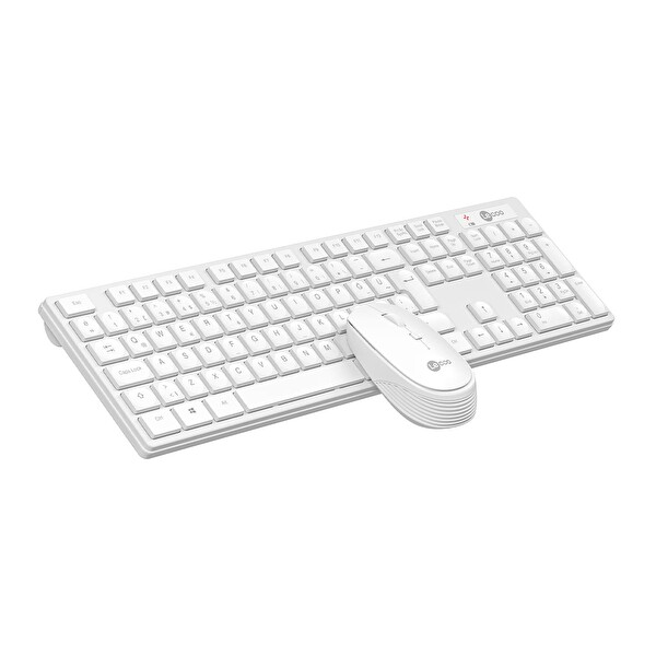 Lecoo KM2001 Kablosuz Beyaz Klavye ve Mouse Seti