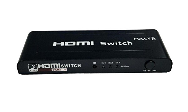 Fully 538-H 3 Port 3x1 HDMI Kumandalı Adaptörlü Switch