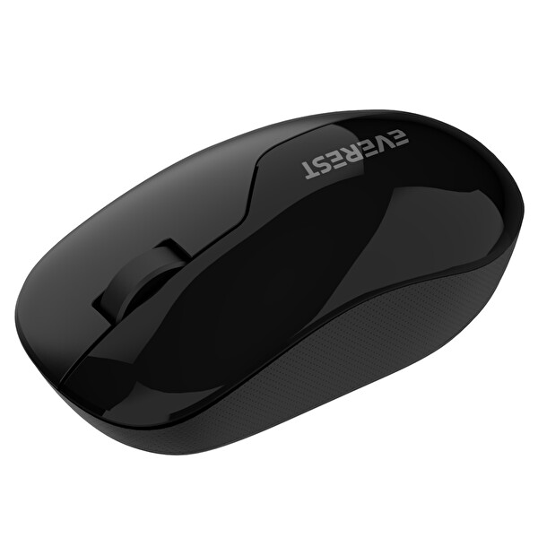 Everest SMW-973 USB 2.4 GHz Gölge Desenli Siyah Kablosuz Mouse