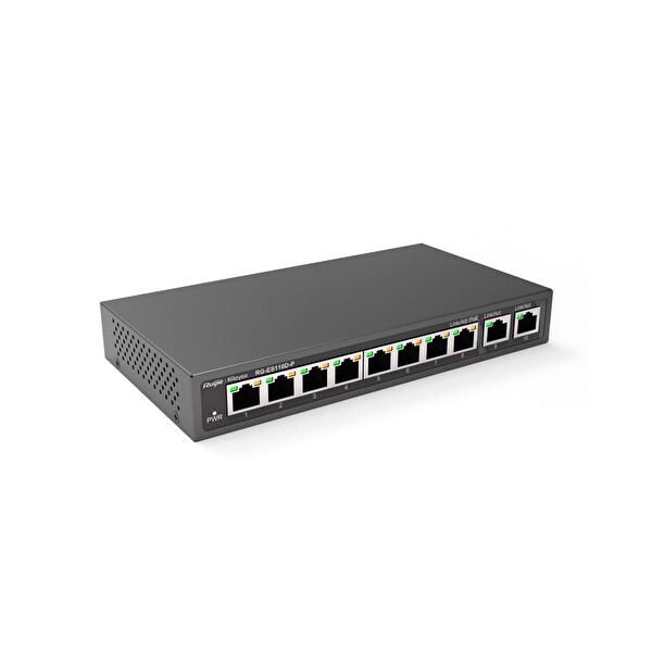 Ruijie Reyee RG-ES110D-P 10 Port 110W 2xGigabit Uplink 8 Port PoE Yönetilemez Switch