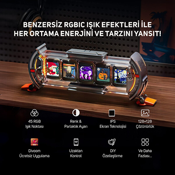 Divoom Times Gate Akıllı 5'li Dijital LED Ekran