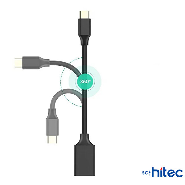 ScHitec Type-C to UsbA 3.0 OTG 20 CM Dönüştürücü Adaptör
