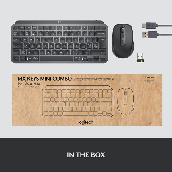 Logitech MX Keys Mini Combo Bolt Alıcılı Aydınlatmalı Kablosuz
