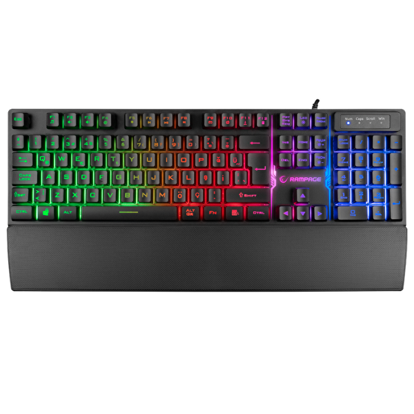 Rampage KM-RX7 Fortuna Rainbow TR Q 8 Tuş 6400 DPI Klavye ve Mouse Seti