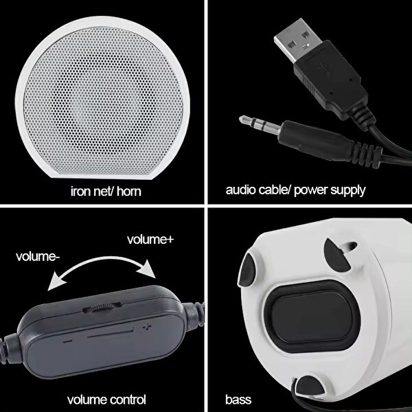 Hadron HD6024 Laptop/Masaüstü Bilgisayar Speaker 1+1 Bas Hoparlör