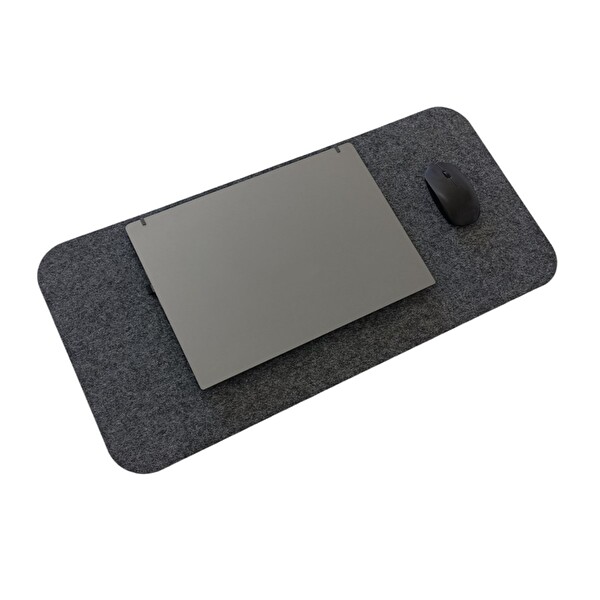 Next Craft Keçe Bilgisayar Mouse Pad Masa Üstü Düzenleyici Mat 70x32 CM Koyu Gri