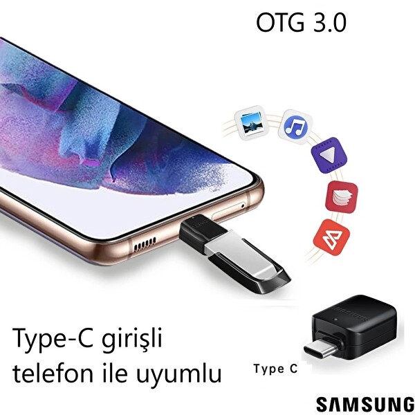 Samsung Type-C to UsbA 3.0 OTG Dönüştürücü
