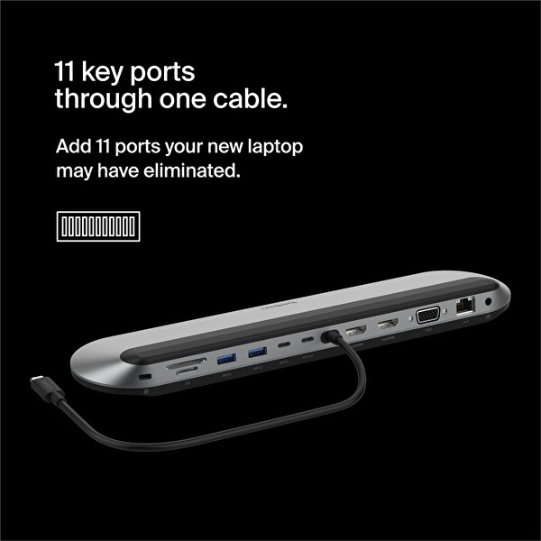 Belkin 11'i 1 Arada Evrensel USB-C Pro Bağlantı İstasyonu - INC014BTSGY